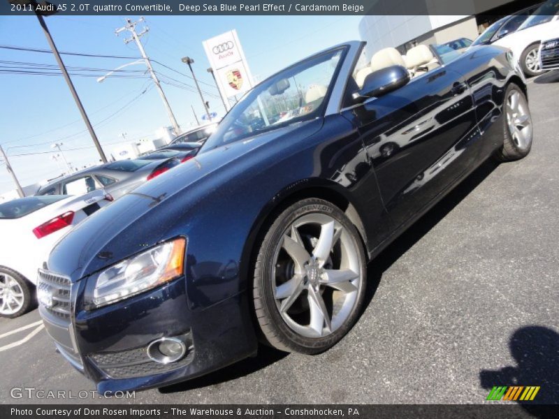 Deep Sea Blue Pearl Effect / Cardamom Beige 2011 Audi A5 2.0T quattro Convertible