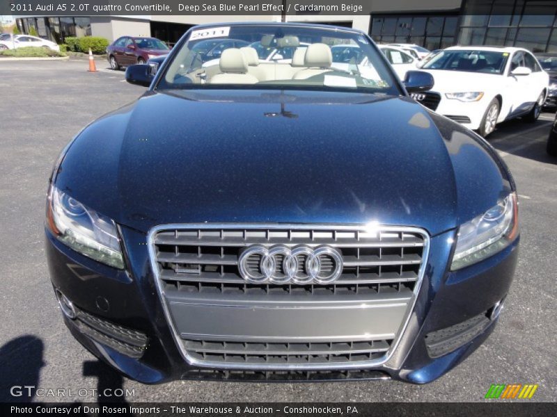 Deep Sea Blue Pearl Effect / Cardamom Beige 2011 Audi A5 2.0T quattro Convertible