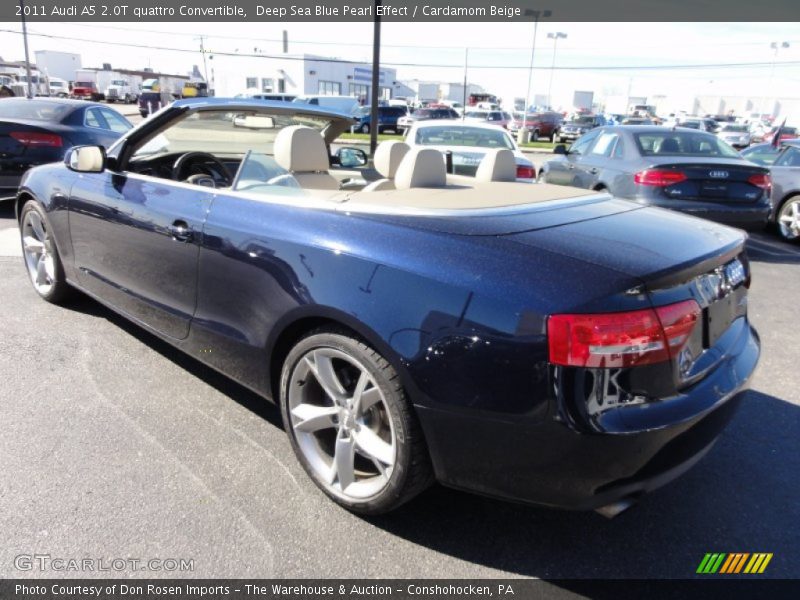 Deep Sea Blue Pearl Effect / Cardamom Beige 2011 Audi A5 2.0T quattro Convertible