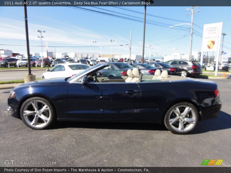 Deep Sea Blue Pearl Effect / Cardamom Beige 2011 Audi A5 2.0T quattro Convertible