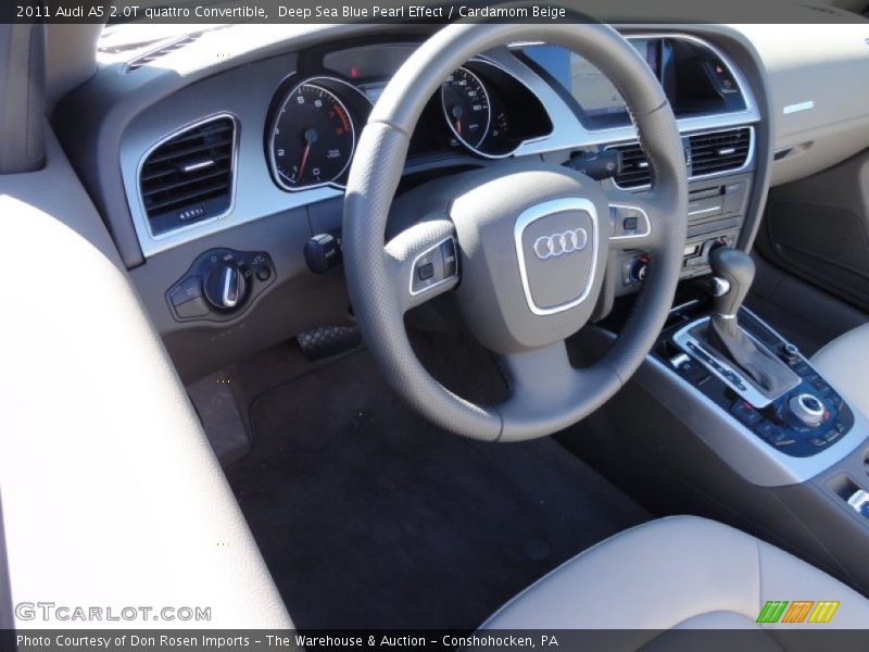 Deep Sea Blue Pearl Effect / Cardamom Beige 2011 Audi A5 2.0T quattro Convertible