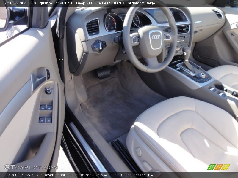 Deep Sea Blue Pearl Effect / Cardamom Beige 2011 Audi A5 2.0T quattro Convertible