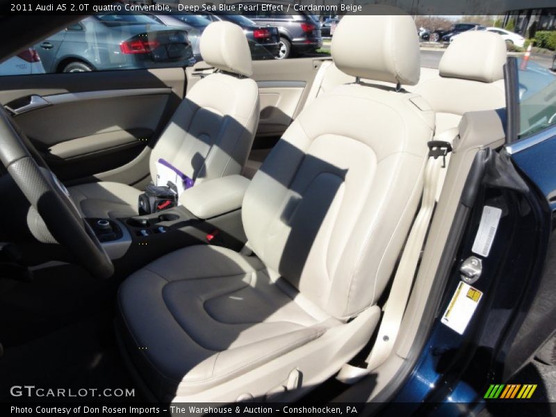 Deep Sea Blue Pearl Effect / Cardamom Beige 2011 Audi A5 2.0T quattro Convertible