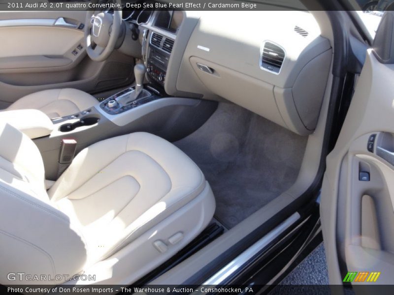 Deep Sea Blue Pearl Effect / Cardamom Beige 2011 Audi A5 2.0T quattro Convertible