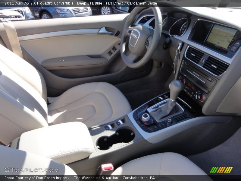 Deep Sea Blue Pearl Effect / Cardamom Beige 2011 Audi A5 2.0T quattro Convertible