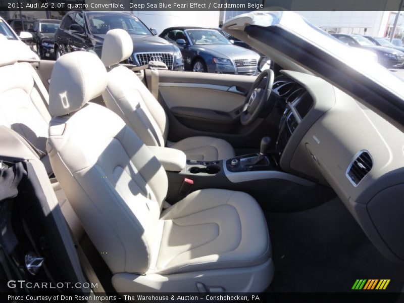 Deep Sea Blue Pearl Effect / Cardamom Beige 2011 Audi A5 2.0T quattro Convertible