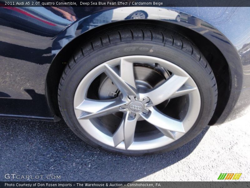 Deep Sea Blue Pearl Effect / Cardamom Beige 2011 Audi A5 2.0T quattro Convertible