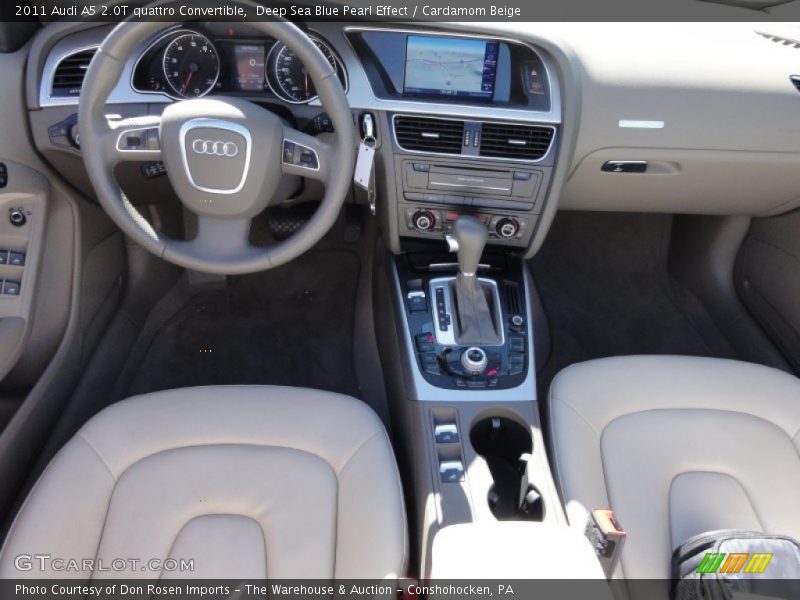 Deep Sea Blue Pearl Effect / Cardamom Beige 2011 Audi A5 2.0T quattro Convertible