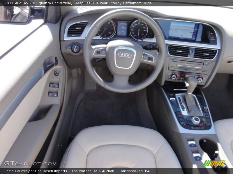 Deep Sea Blue Pearl Effect / Cardamom Beige 2011 Audi A5 2.0T quattro Convertible