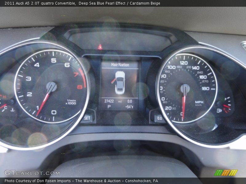 Deep Sea Blue Pearl Effect / Cardamom Beige 2011 Audi A5 2.0T quattro Convertible