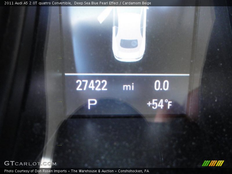 Deep Sea Blue Pearl Effect / Cardamom Beige 2011 Audi A5 2.0T quattro Convertible