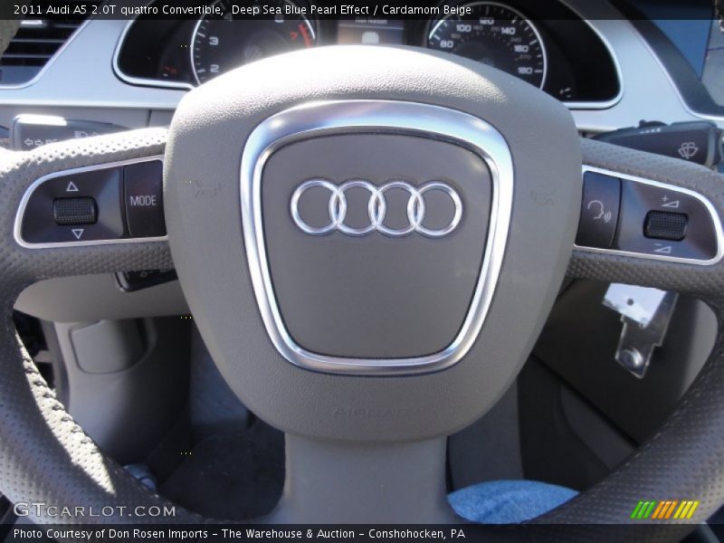 Deep Sea Blue Pearl Effect / Cardamom Beige 2011 Audi A5 2.0T quattro Convertible