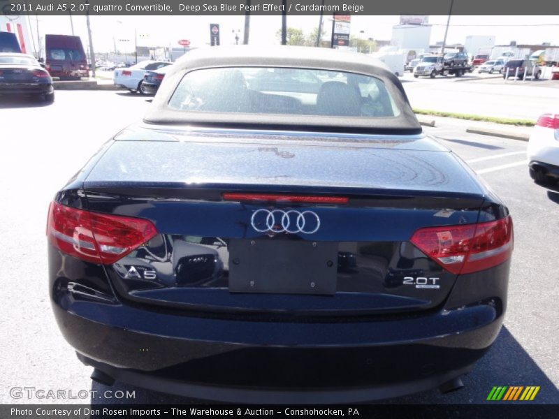 Deep Sea Blue Pearl Effect / Cardamom Beige 2011 Audi A5 2.0T quattro Convertible