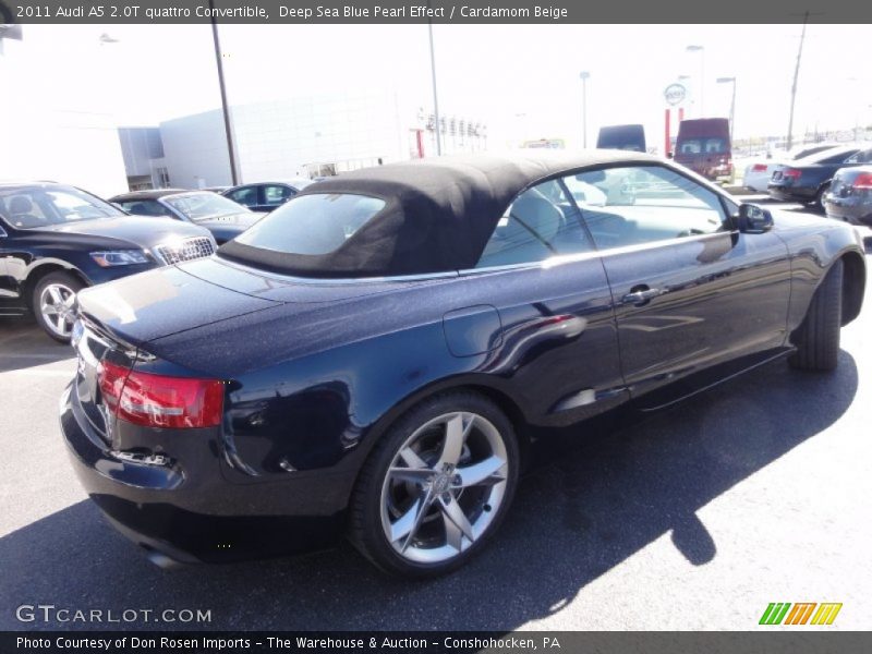 Deep Sea Blue Pearl Effect / Cardamom Beige 2011 Audi A5 2.0T quattro Convertible