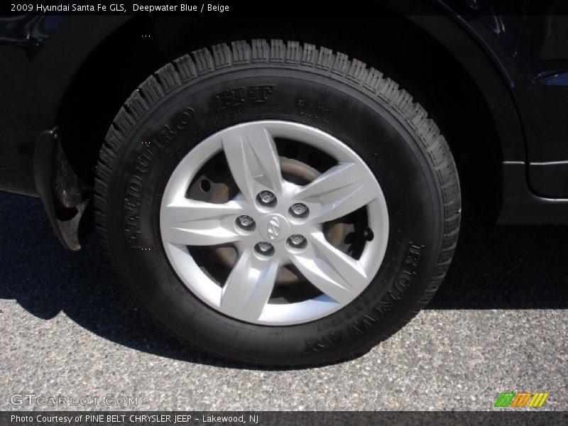 Deepwater Blue / Beige 2009 Hyundai Santa Fe GLS