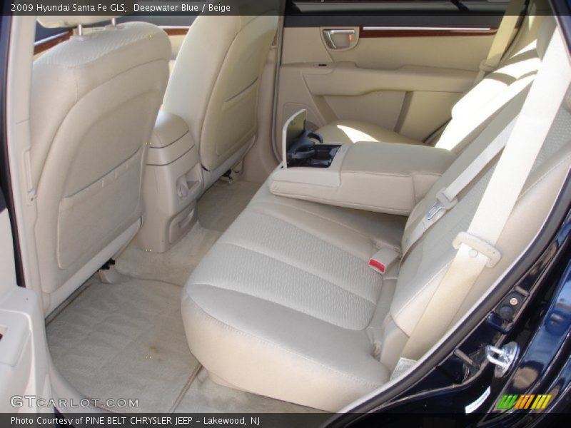 Deepwater Blue / Beige 2009 Hyundai Santa Fe GLS