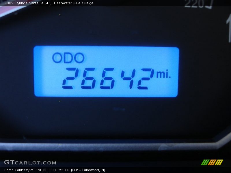 Deepwater Blue / Beige 2009 Hyundai Santa Fe GLS