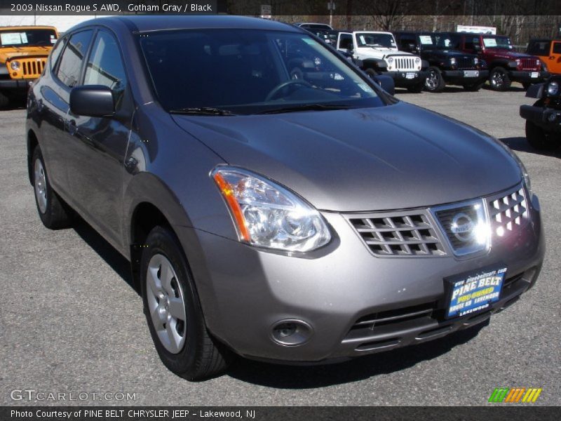 Gotham Gray / Black 2009 Nissan Rogue S AWD