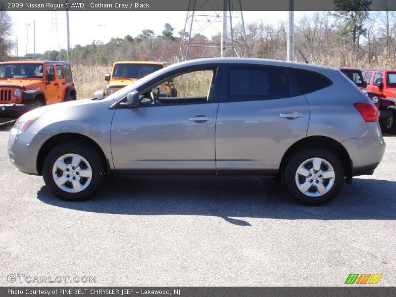 Gotham Gray / Black 2009 Nissan Rogue S AWD