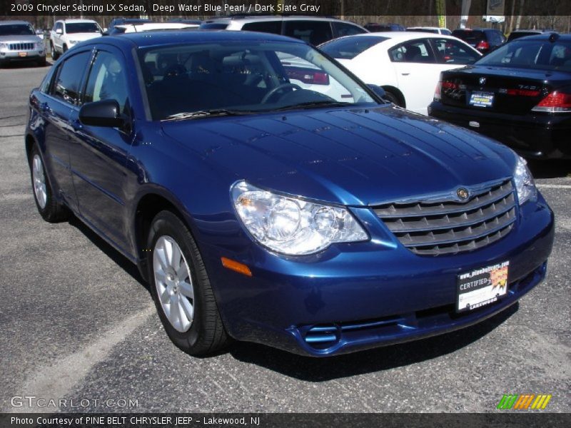 Deep Water Blue Pearl / Dark Slate Gray 2009 Chrysler Sebring LX Sedan