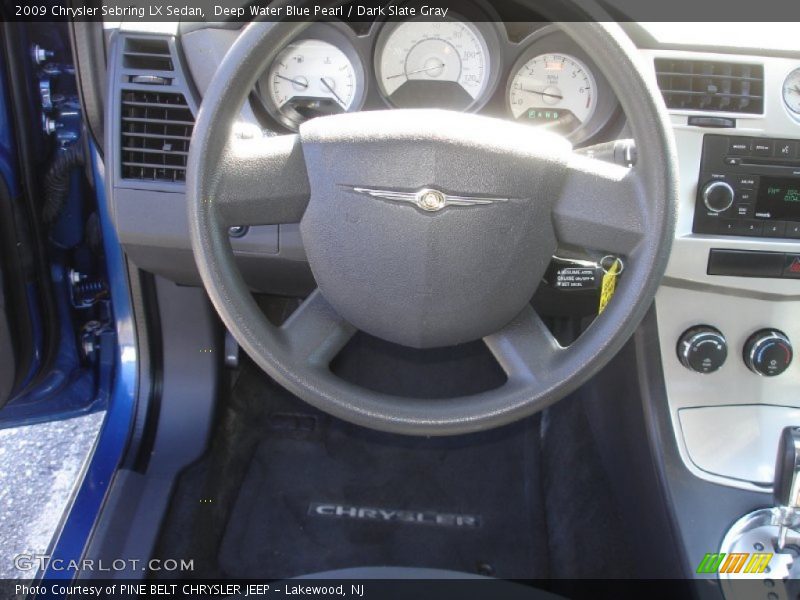 Deep Water Blue Pearl / Dark Slate Gray 2009 Chrysler Sebring LX Sedan