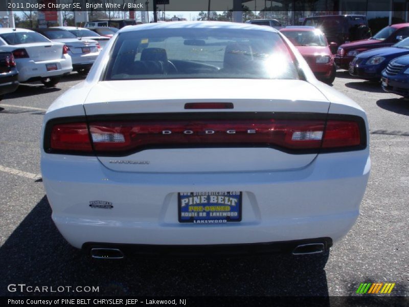 Bright White / Black 2011 Dodge Charger SE