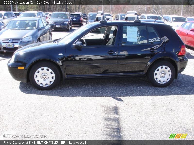 Black / Black 2006 Volkswagen Golf GL 4 Door