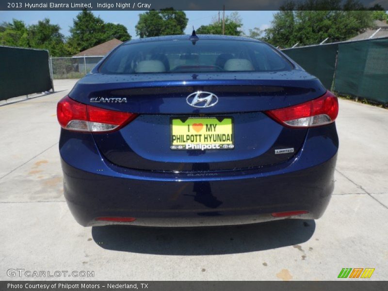 Indigo Night / Gray 2013 Hyundai Elantra Limited
