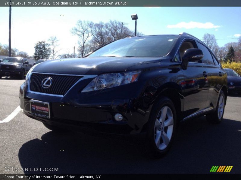 Obsidian Black / Parchment/Brown Walnut 2010 Lexus RX 350 AWD