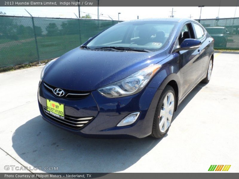 Indigo Night / Gray 2013 Hyundai Elantra Limited