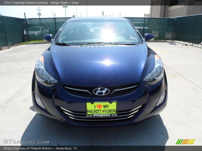 Indigo Night / Gray 2013 Hyundai Elantra Limited