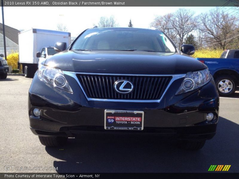 Obsidian Black / Parchment/Brown Walnut 2010 Lexus RX 350 AWD