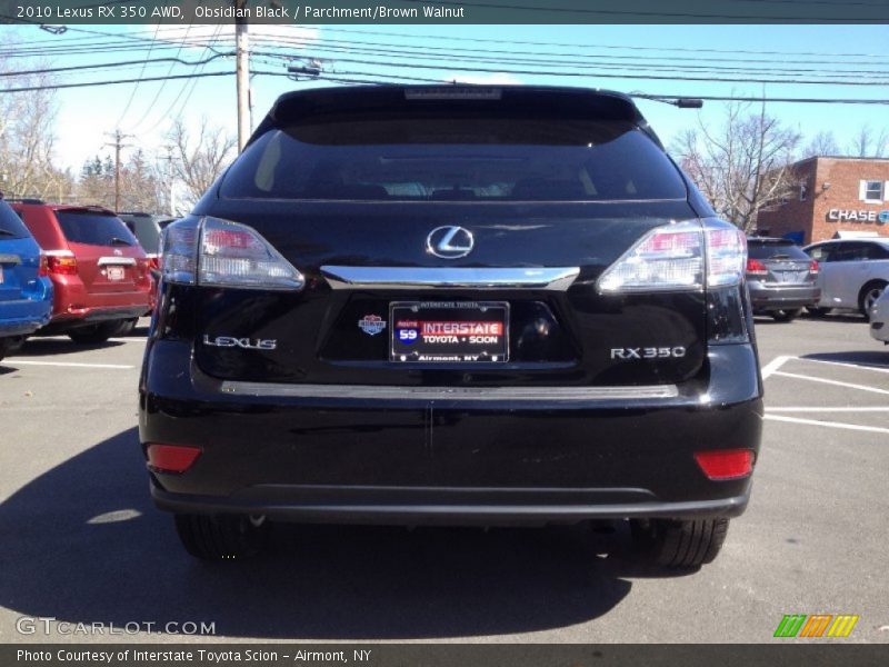 Obsidian Black / Parchment/Brown Walnut 2010 Lexus RX 350 AWD