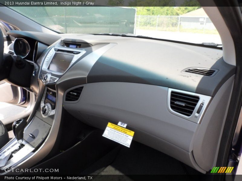 Indigo Night / Gray 2013 Hyundai Elantra Limited