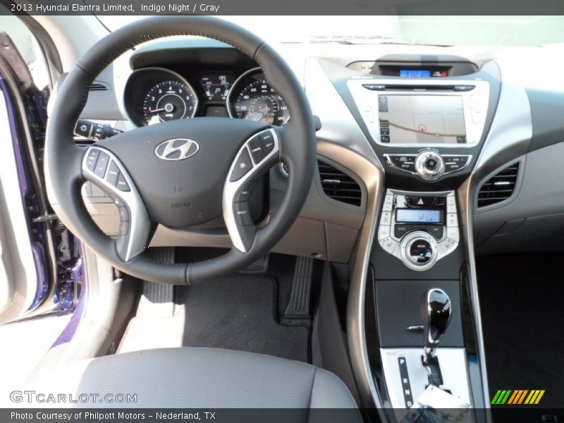 Indigo Night / Gray 2013 Hyundai Elantra Limited