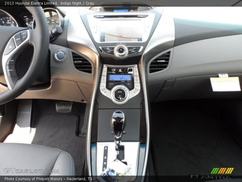 Indigo Night / Gray 2013 Hyundai Elantra Limited