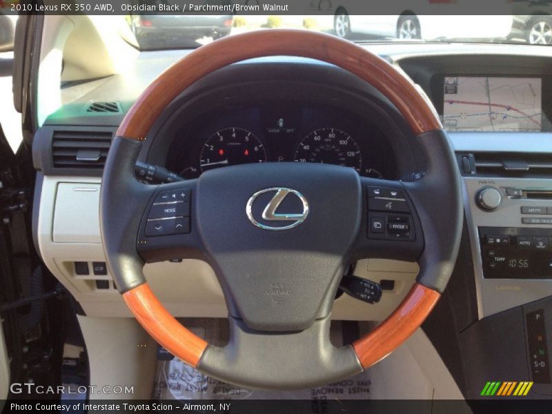 Obsidian Black / Parchment/Brown Walnut 2010 Lexus RX 350 AWD