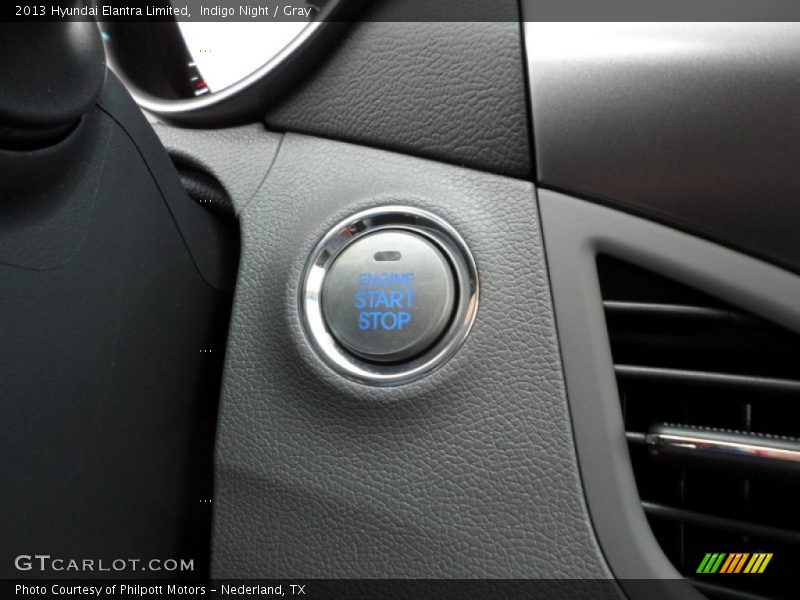 Indigo Night / Gray 2013 Hyundai Elantra Limited