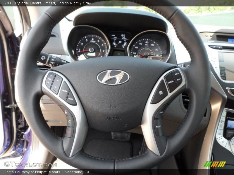 Indigo Night / Gray 2013 Hyundai Elantra Limited