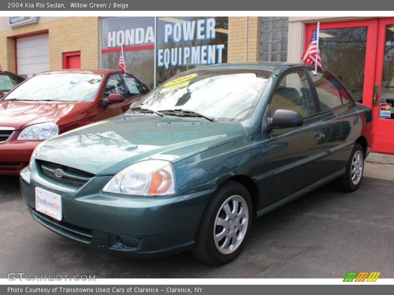 Willow Green / Beige 2004 Kia Rio Sedan