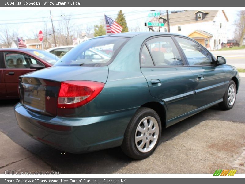 Willow Green / Beige 2004 Kia Rio Sedan