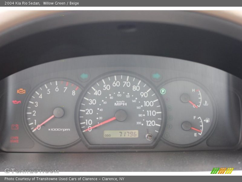 Willow Green / Beige 2004 Kia Rio Sedan