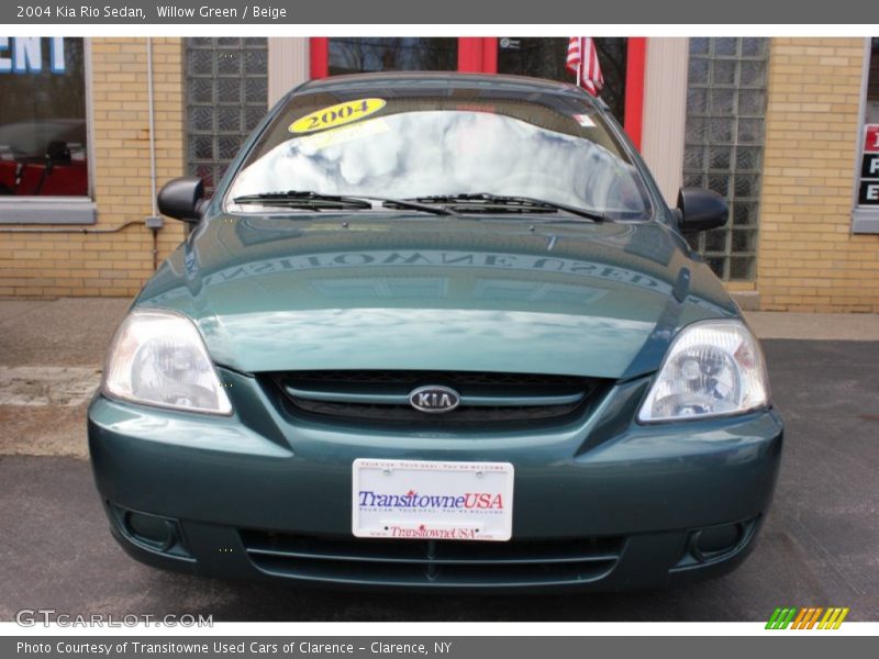 Willow Green / Beige 2004 Kia Rio Sedan