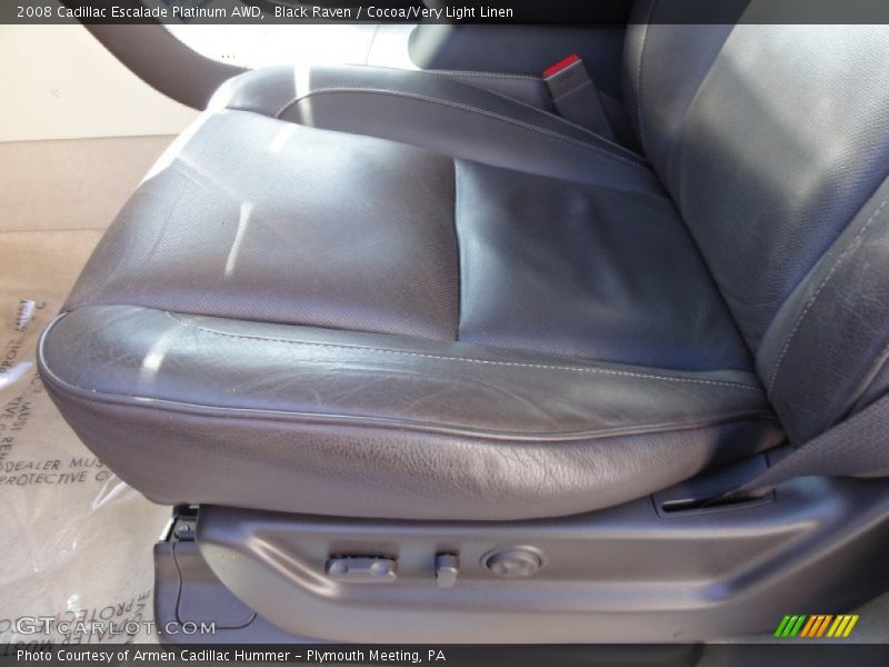 Black Raven / Cocoa/Very Light Linen 2008 Cadillac Escalade Platinum AWD