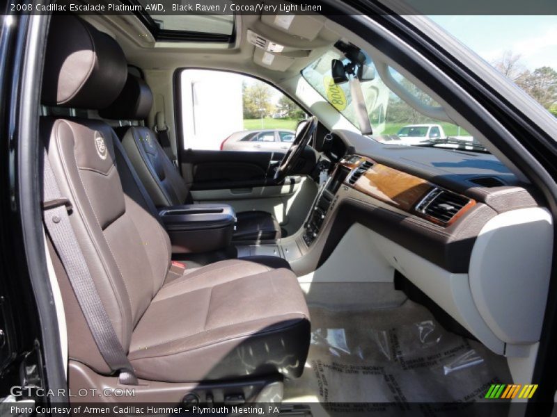 Black Raven / Cocoa/Very Light Linen 2008 Cadillac Escalade Platinum AWD