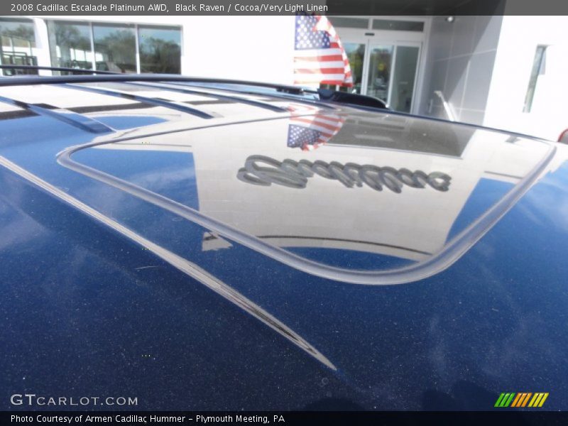 Black Raven / Cocoa/Very Light Linen 2008 Cadillac Escalade Platinum AWD
