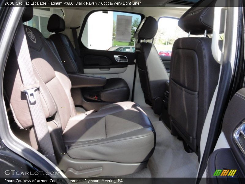 Black Raven / Cocoa/Very Light Linen 2008 Cadillac Escalade Platinum AWD
