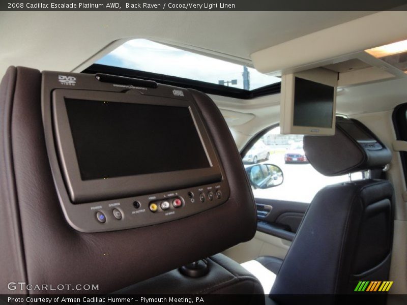Black Raven / Cocoa/Very Light Linen 2008 Cadillac Escalade Platinum AWD