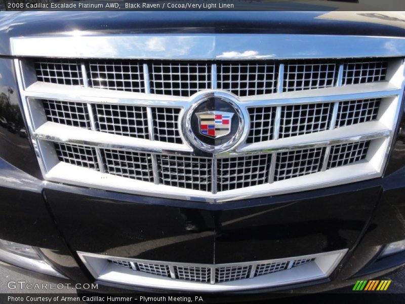 Black Raven / Cocoa/Very Light Linen 2008 Cadillac Escalade Platinum AWD