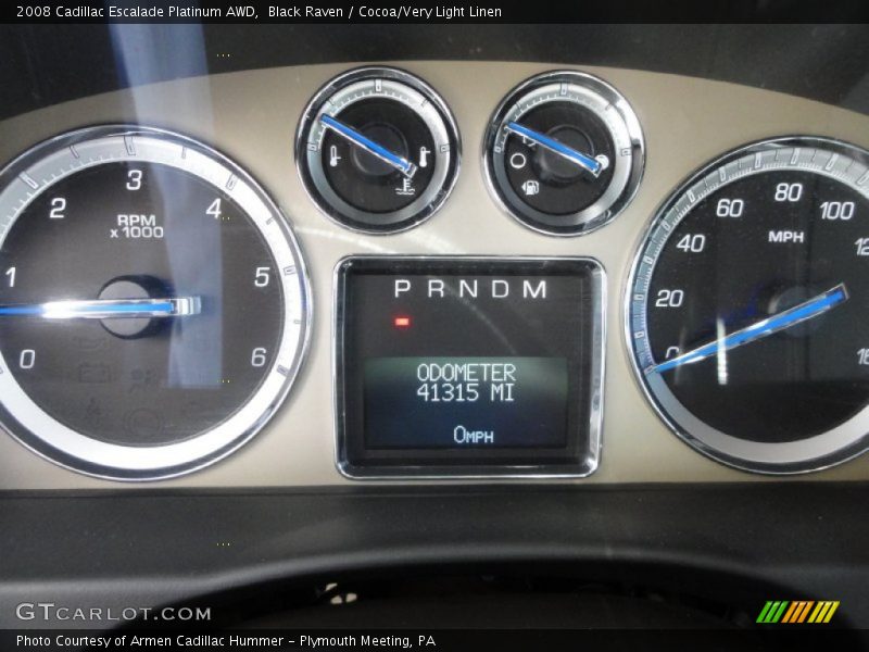  2008 Escalade Platinum AWD Platinum AWD Gauges